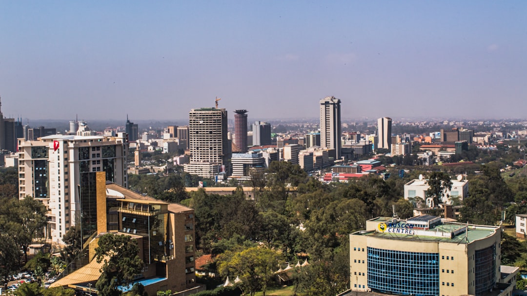 A cityscape of nairobi, kenya on a sunny day.